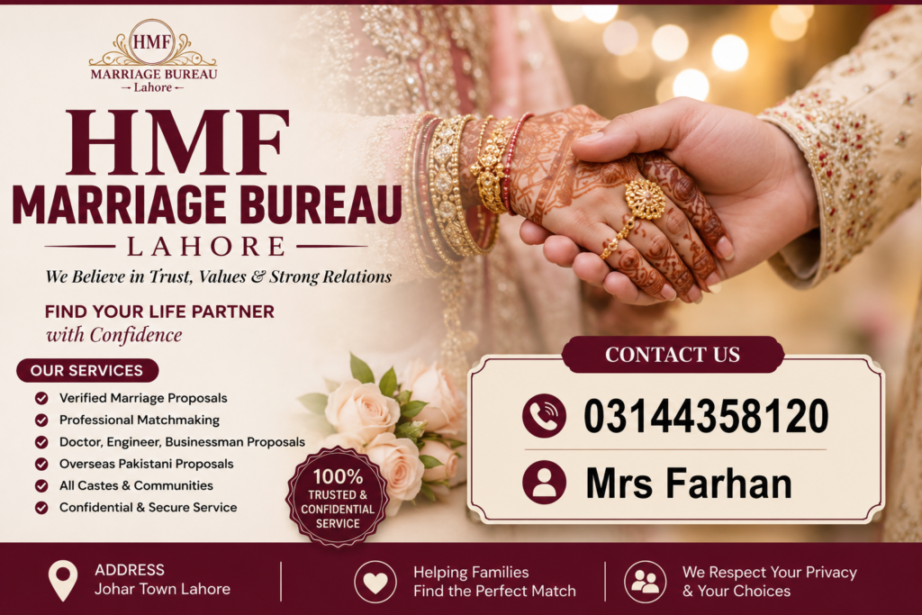 Marriage Bureau in Gulberg Lahore